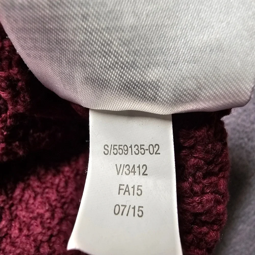 Banana Republic Mens Burgundy Textured Cotton Raglan Crewneck Sweater Size M